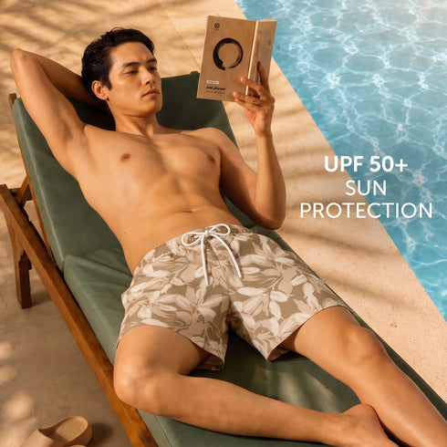 XYXX Printed Swim Shorts - Desert Brown