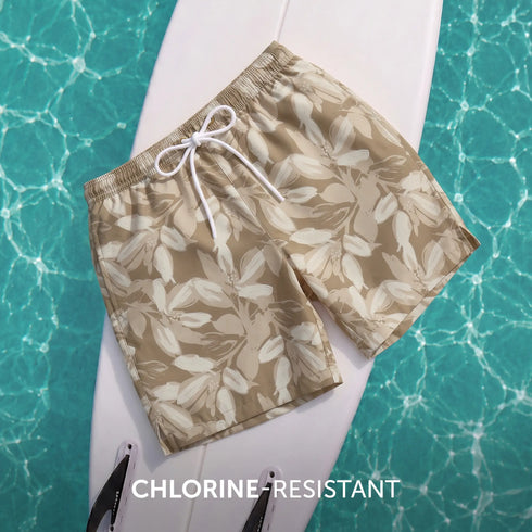 XYXX Printed Swim Shorts - Desert Brown