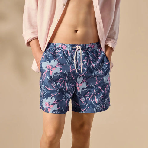XYXX Printed Swim Shorts - Indigo Blue