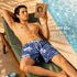XYXX Printed Swim Shorts - Indigo Blue