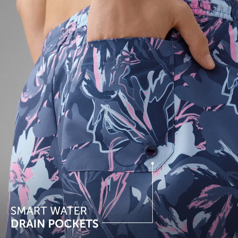 XYXX Printed Swim Shorts - Indigo Blue