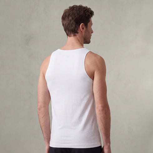 XYXX Bamboo Viscose Cotton Invisible Vest - Polar White