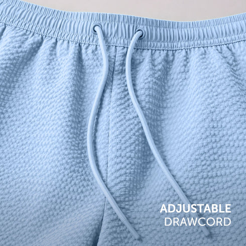 XYXX Seersucker Swim Shorts - Powder Blue