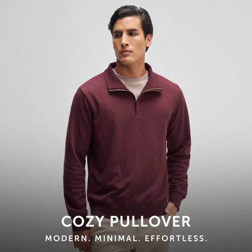 XYXX Half-Zip Pullover - Auburn Red