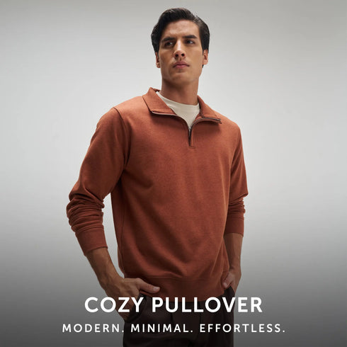 XYXX Half-Zip Pullover - Caramel Brown