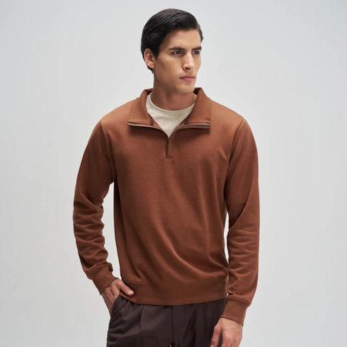 XYXX Half-Zip Pullover - Caramel Brown