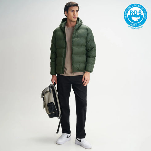 XYXX Ultra-Warm Puffer Jacket- Army Green