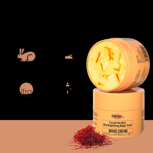 Ghar Soap Magic Cream With Saffron | Niacinamide For De-Tan | Skin Brightening