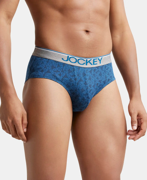 Jockey Cotton Printed Brief with Ultrasoft Waistband | Assorted | Pack of 2
