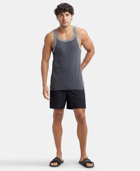 Jockey Super Combed Mercerized Cotton Woven Fabric Boxer Shorts | Black