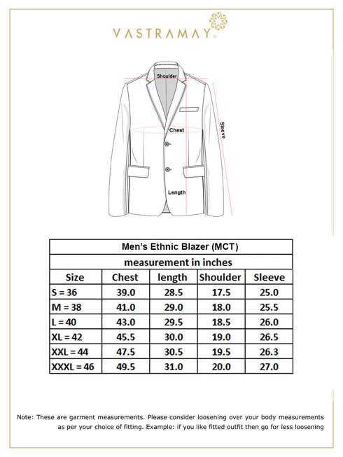 Vastramay Men's Black Schiflli Blazer