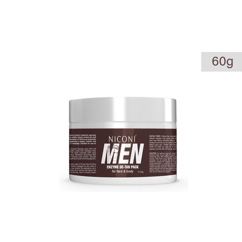 Niconi Men Enzyme De-Tan Pack For Face & Body (60g)