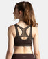 Jockey Wirefree Padded Microfiber Stretch Full Coverage Active Bra with Front Zipper Styling - Coffee