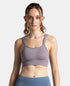 Jockey Wirefree Padded Soft Touch Microfiber Stretch Full Coverage Racerback Sports Bra with StayDry Treatment - Minimal Grey