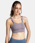Jockey Wirefree Padded Soft Touch Microfiber Stretch Full Coverage Racerback Sports Bra with StayDry Treatment - Minimal Grey