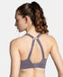 Jockey Wirefree Padded Soft Touch Microfiber Stretch Full Coverage Racerback Sports Bra with StayDry Treatment - Minimal Grey