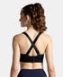 Jockey Wirefree Padded Soft Touch Microfiber Stretch Full Coverage Sports Bra with Broad Underband - Black