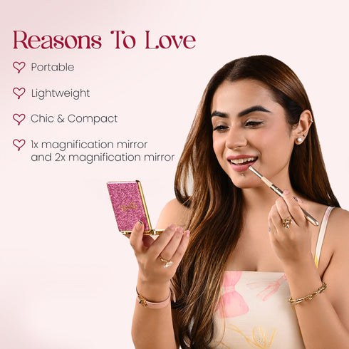 Milagro Beauty Glitter Hand Mirror