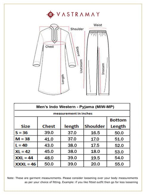 VM By VASTRAMAY Men's Maroon Silk Blend Sherwani Set