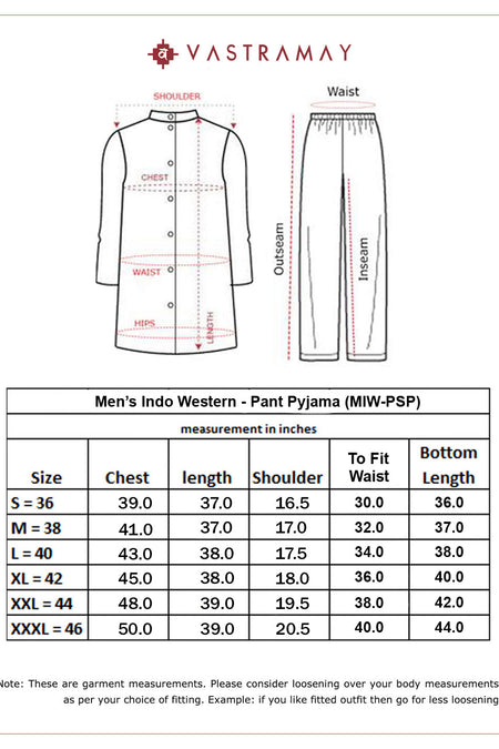 VASTRAMAY Men's Purple Pastel Embroidered Sherwani Set