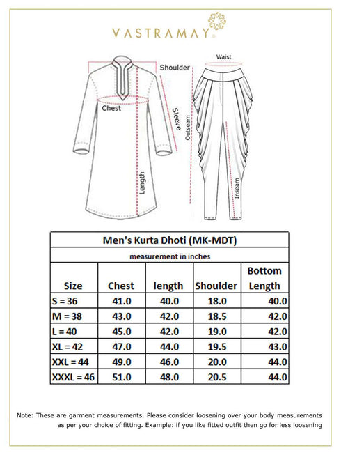 Men's Gold Zari Weaved Kurta Dhoti Set