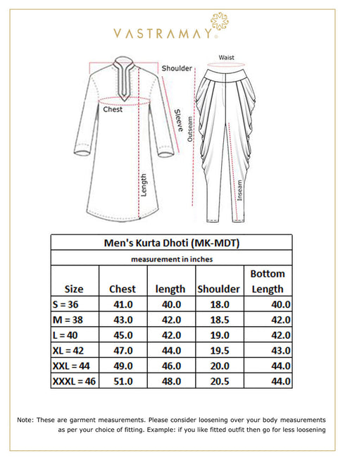 Vastramay Men's Black And Maroon Silk Blend Kurta And Dhoti Set