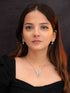 Zeraki Jewels Glow Silver Necklace Set
