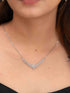 Zeraki Jewels Dazzle Silver Necklace Set