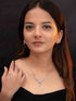 Zeraki Jewels Shine Silver Necklace Set