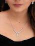 Zeraki Jewels Suman Silver Necklace Set
