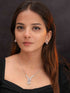 Zeraki Jewels Nyra Silver Necklace Set