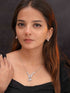 Zeraki Jewels Nyra Silver Necklace Set