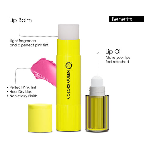 Colors Queen Lip Oil & Balm Duo for Soft & Smooth Lips
