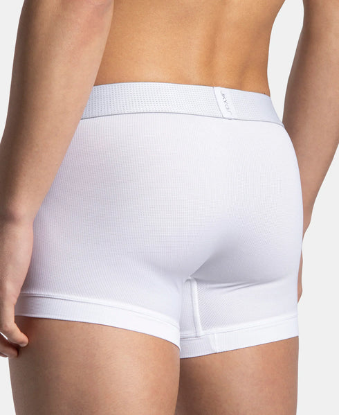 Jockey Microfiber Mesh Stretch Performance Trunk with Stay Dry Technology | White