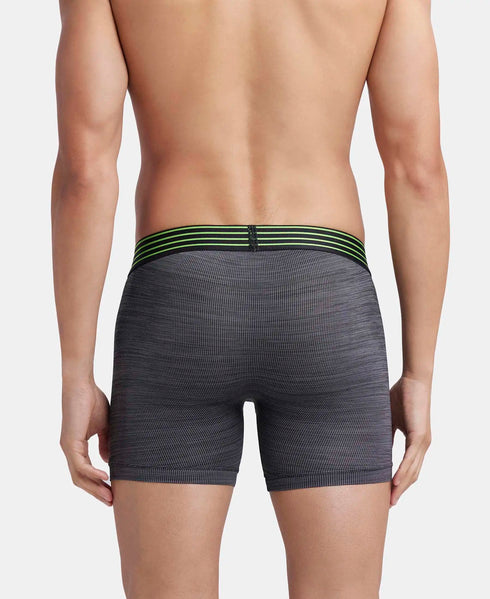 Jockey Microfiber Mesh Elastane Stretch Performance Boxer Brief | Black