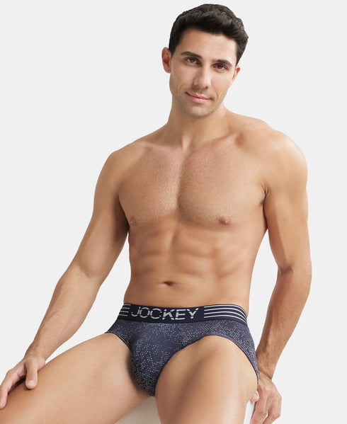 Jockey True Navy Printed Performance Brief