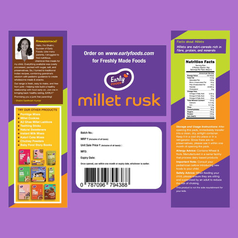 Early Foods Chota Pack Multigrain Millet Rusk
