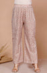 Miravan WomenS Brown Floral Printed Gotta Patti Kurta With Palazzo And Dupatta Set