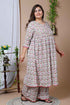 Miravan Womens Plus Size Cotton Floral Print Anarkali Kurta And Sharara Set