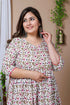 Miravan Womens Plus Size Cotton Floral Print Anarkali Kurta And Sharara Set
