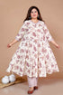 Miravan WomenS Plus Size Pink Floral Printed Kurta With Palazzo