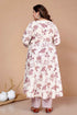 Miravan WomenS Plus Size Pink Floral Printed Kurta With Palazzo