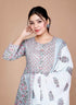 Miravan WomenS Blue Printed With Gota Patti Work Anarkali Kurta With Dupatta