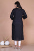 Miravan Womens Black Embroidered And Mirror Work Pakistani Straight Kurti