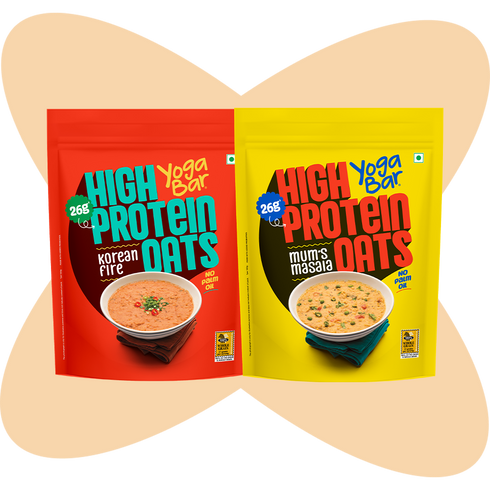 Yoga Bar 26g High Protein Oats Korean Fire & Mum's Masala
