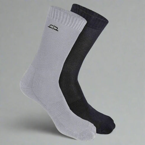 Heelium Bamboo Men Crew Socks (Solids) - 2 Pairs