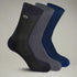 Heelium Bamboo Men Crew Socks (Solids) - 3 Pairs