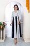Miravan Womens Cotton White Bird Print Anarkali Kurta