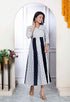 Miravan Womens Cotton White Bird Print Anarkali Kurta