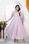Miravan Womens Pink Pure Cotton Printed Anarkali Kurta